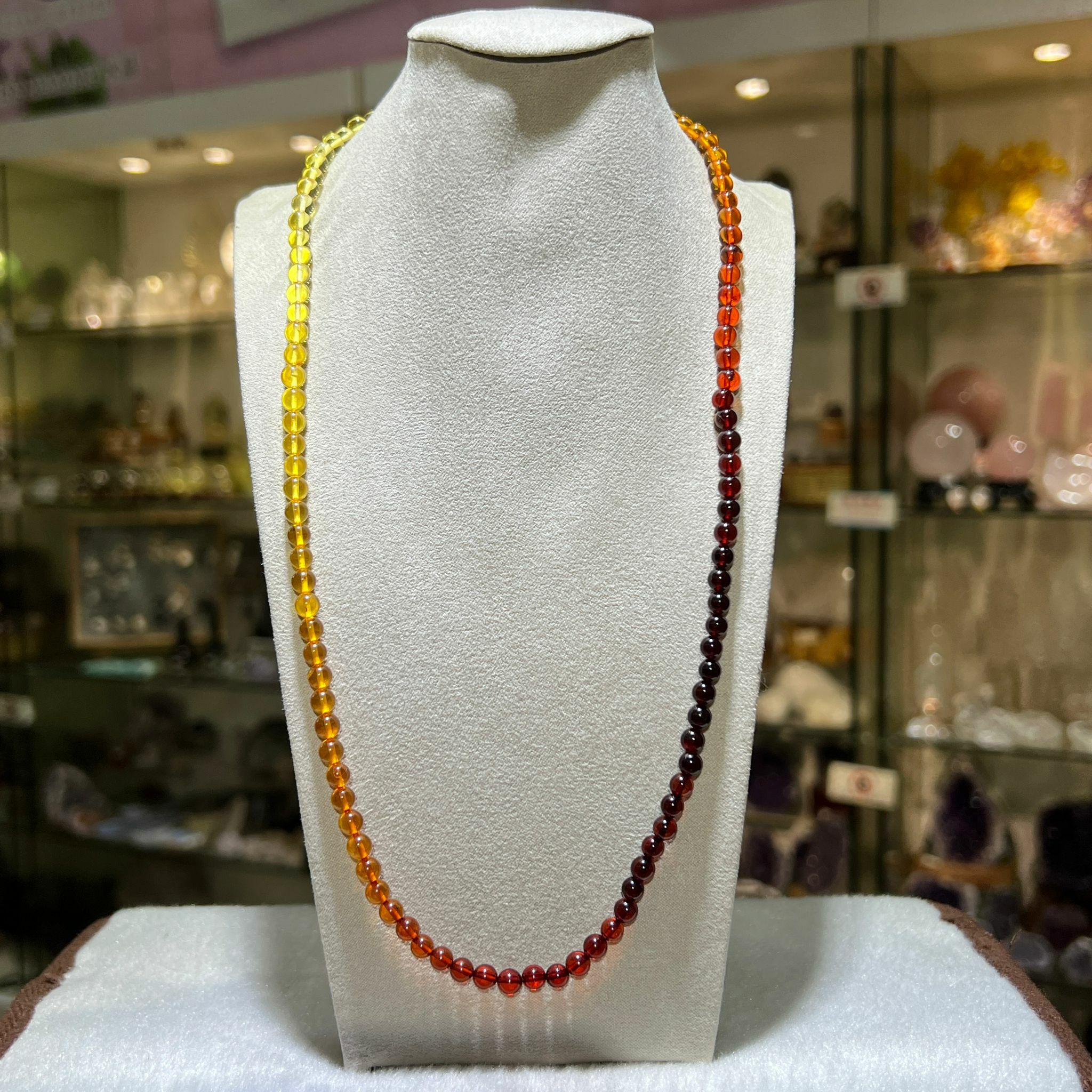 天然漸變琥珀多圈