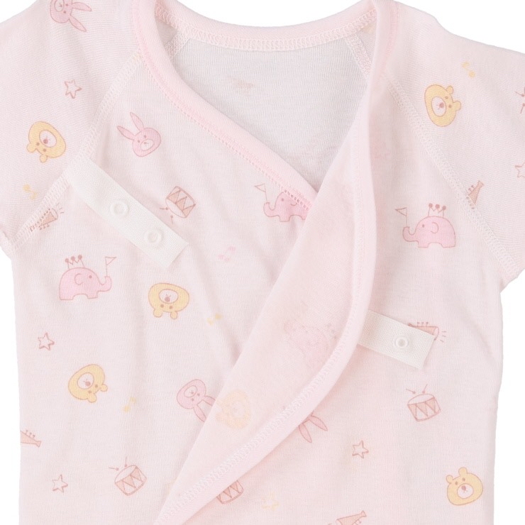 🇯🇵限量預訂 日本直送🇯🇵日本製粉紅色動物樂器印花新生兒純棉打底五件套