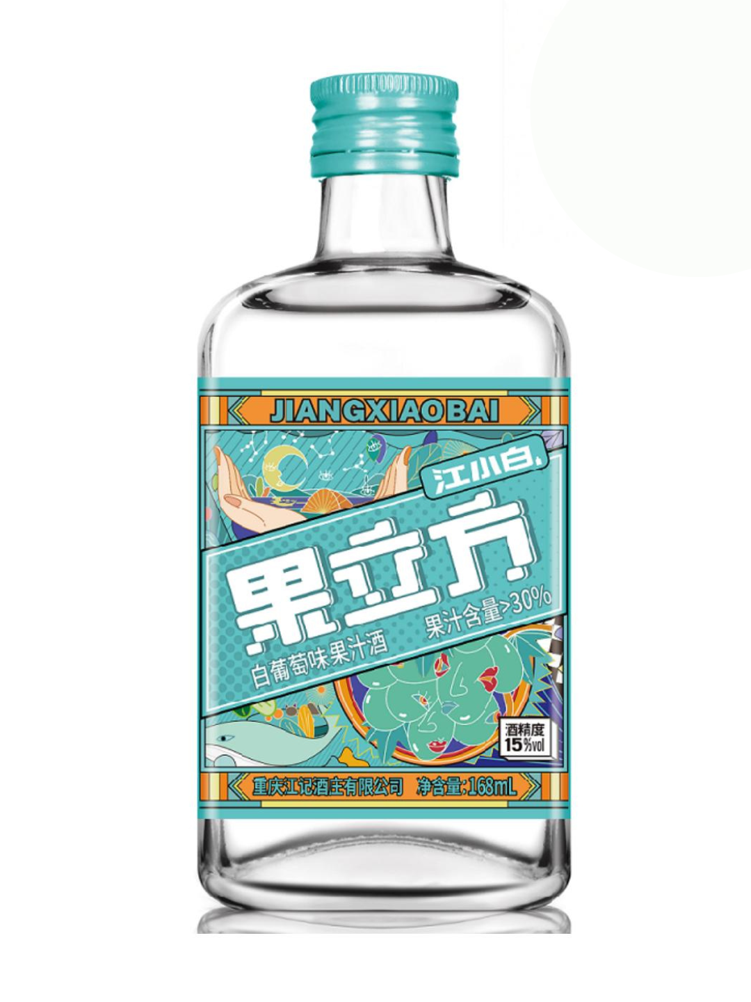 江小白果立方白葡萄味果酒 15% 168ml  (1 x 24 x 168ml)