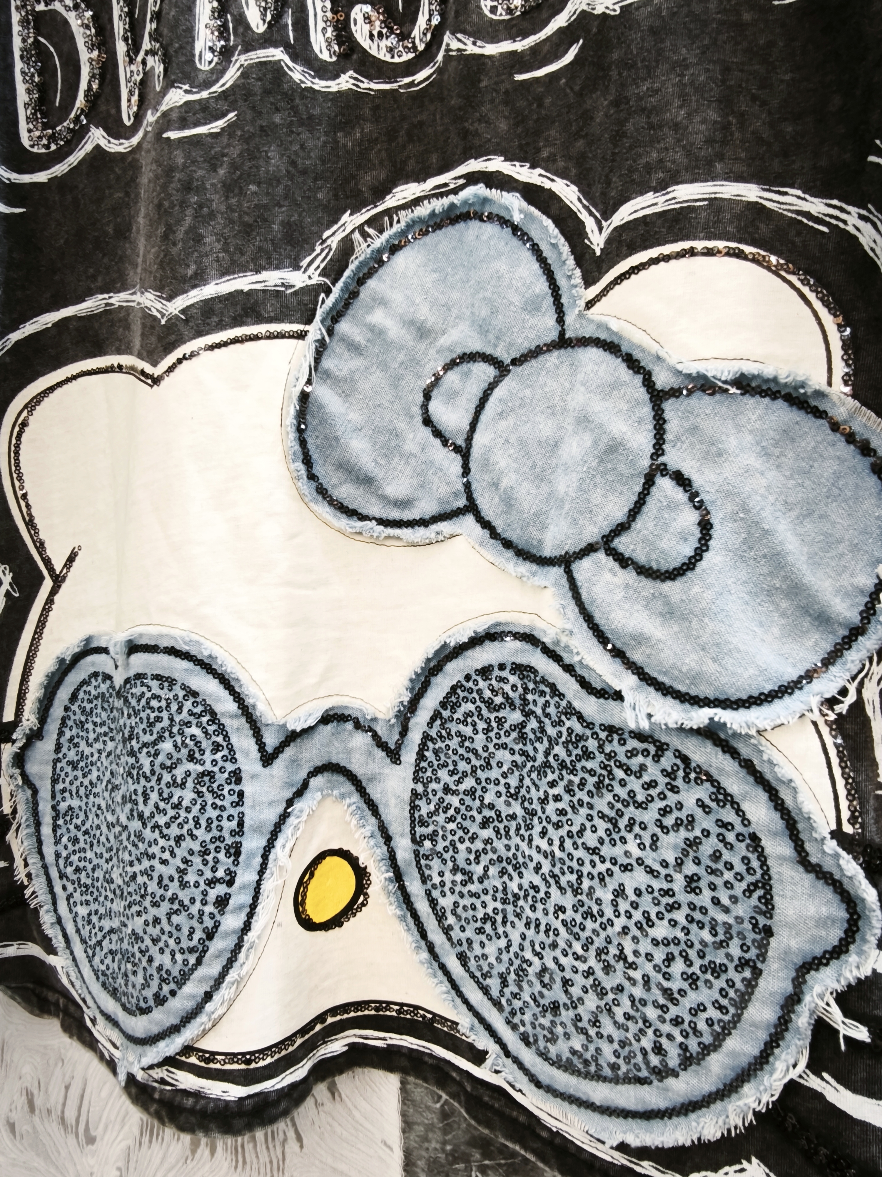 拼接牛仔吉蒂貓