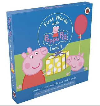 First Words with Peppa Level 3 Pack (4 storybooks + 4 sticker activity books)