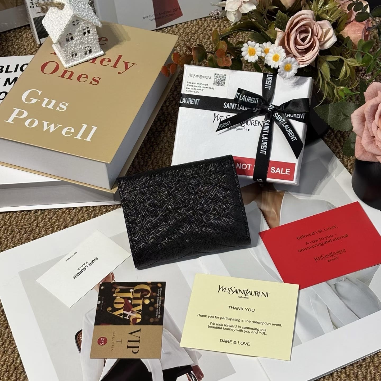 YSL 魚子醬黑銀錢包👈包順豐運費