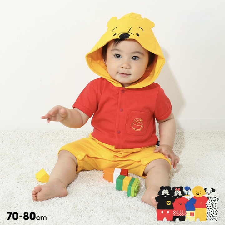 🇯🇵預訂 日本直送🇯🇵Babydoll x Disney五色人物造型連帽短袖連身服