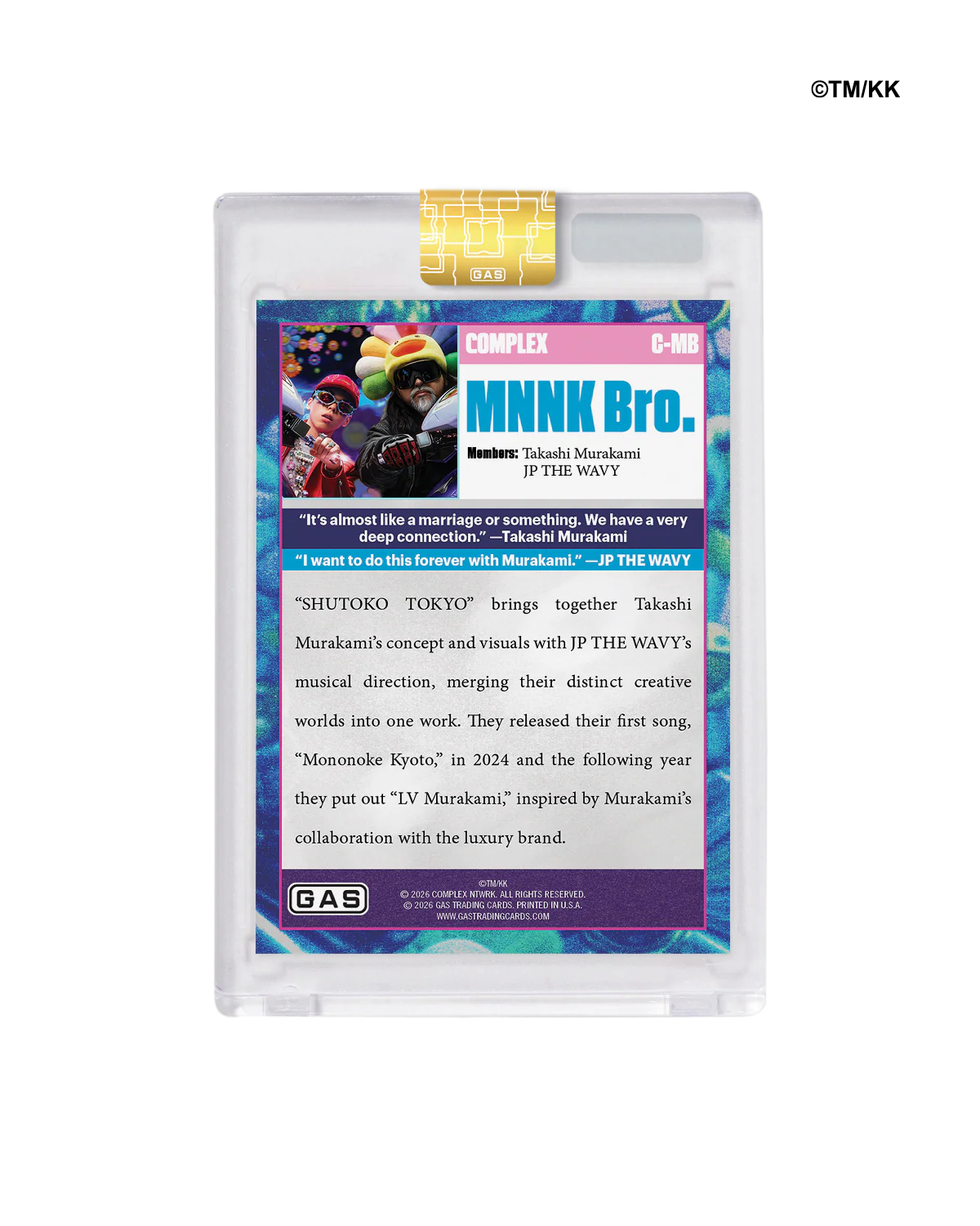 MNNK Bro. X Takashi Murakami X GAS Trading Cards （Limited Edition MNNK Bro. Complex Cover x GAS Cracked Ice Foil Card）