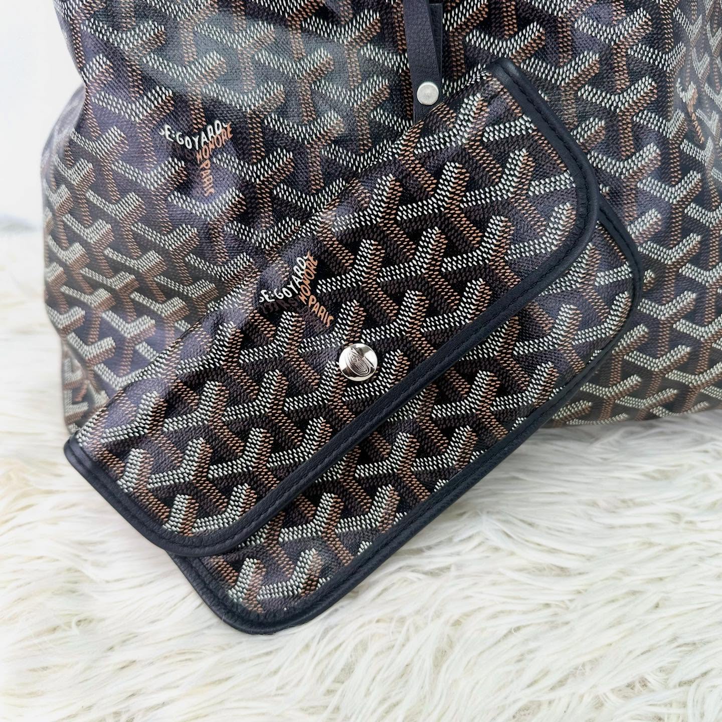 GOYARD🤍PRE OWNED Bohème Hobo 黑色印花 單肩腋下包🖤