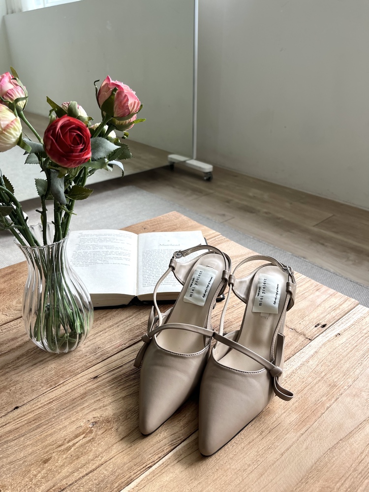 Noeud Front Slingback Heels (3colors)