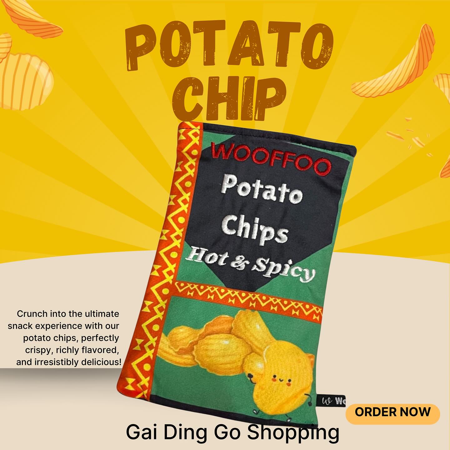 浪浪薯片 🌶️Spicy  Potato Chips🌶️咔…. 咔….. 咔…….✨ 嘩！原來一包薯片🥔, 真係好得意😍薯片🥔仲可以一片一片拉出嚟,拉出薯片個陣嗰聲真係好有趣！（一邊啦，一邊流口水😅)每次都會有新鮮感，真係開心到爆！🎉💖呢個玩具唔單止係玩具，仲係小朋友嘅好拍檔！無論係屋企定係出街，熱浪薯片都會帶來滿滿嘅歡樂！快啲嚟一齊探索呢個有趣嘅世界啦！🌈🔸 浪浪薯片 🌶️會發出SaSa 聲🔸 可以把零食🧀收藏在浪浪薯片 🌶️袋內， 而每一片薯片都可以藏食🍬🎁 可以讓🐶🐱享受有趣的鼻子遊戲🔸 浪浪薯片 🌶️袋除了可以藏食外,   浪浪薯片 🌶️可以跟🐶🐱, 進行拔河遊戲享受親子時間🥰🔸 Size :  浪浪薯片 🌶️袋 24 x 15cm   薯片🥔約40 cm  ⚠️注意⚠️ 清洗方法🧺 ： 浪浪薯片 🌶️ 藏食玩具建議先 放入洗衣袋才放入洗衣機清洗 或手冼,及配合寵物用嘅清潔劑, 並風乾#dog #cat #pet #hk #hongkong #petshop #onlineshopping #petlover #寵物用品 #毛孩 #禮物 #狗 #貓 #寵物 #貓星人 #hampers #狗玩具 #貓玩具 #寵物玩具 #狗仔衫 #寵物市集 #貓狗用品 #hkigshop #igshop #hkig #gaidinggoshopping #hkpetshop  #present # japan#potatochips