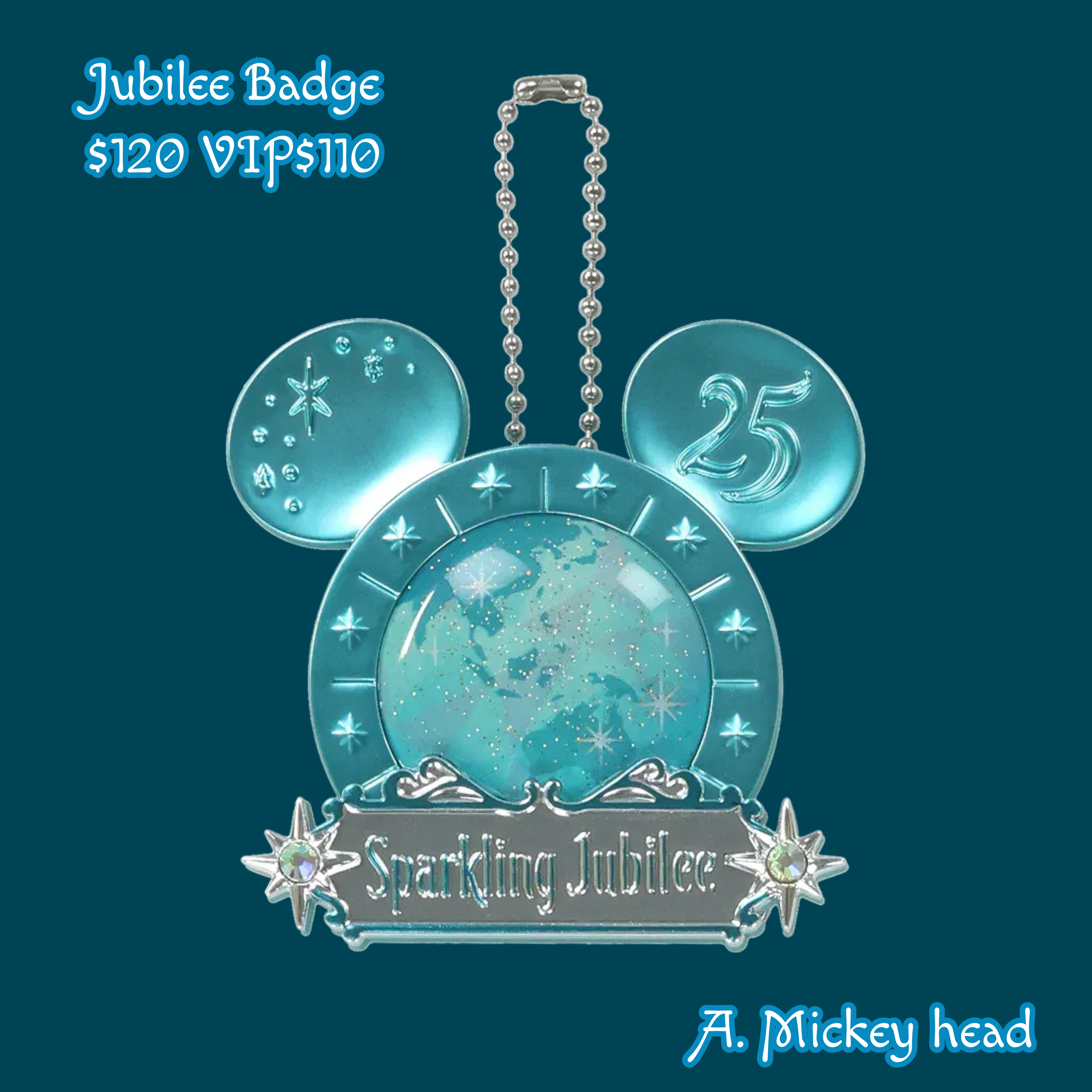 【預訂】DisneySea 25th Jubilee Badge - Jubilee Badge + Ribbon