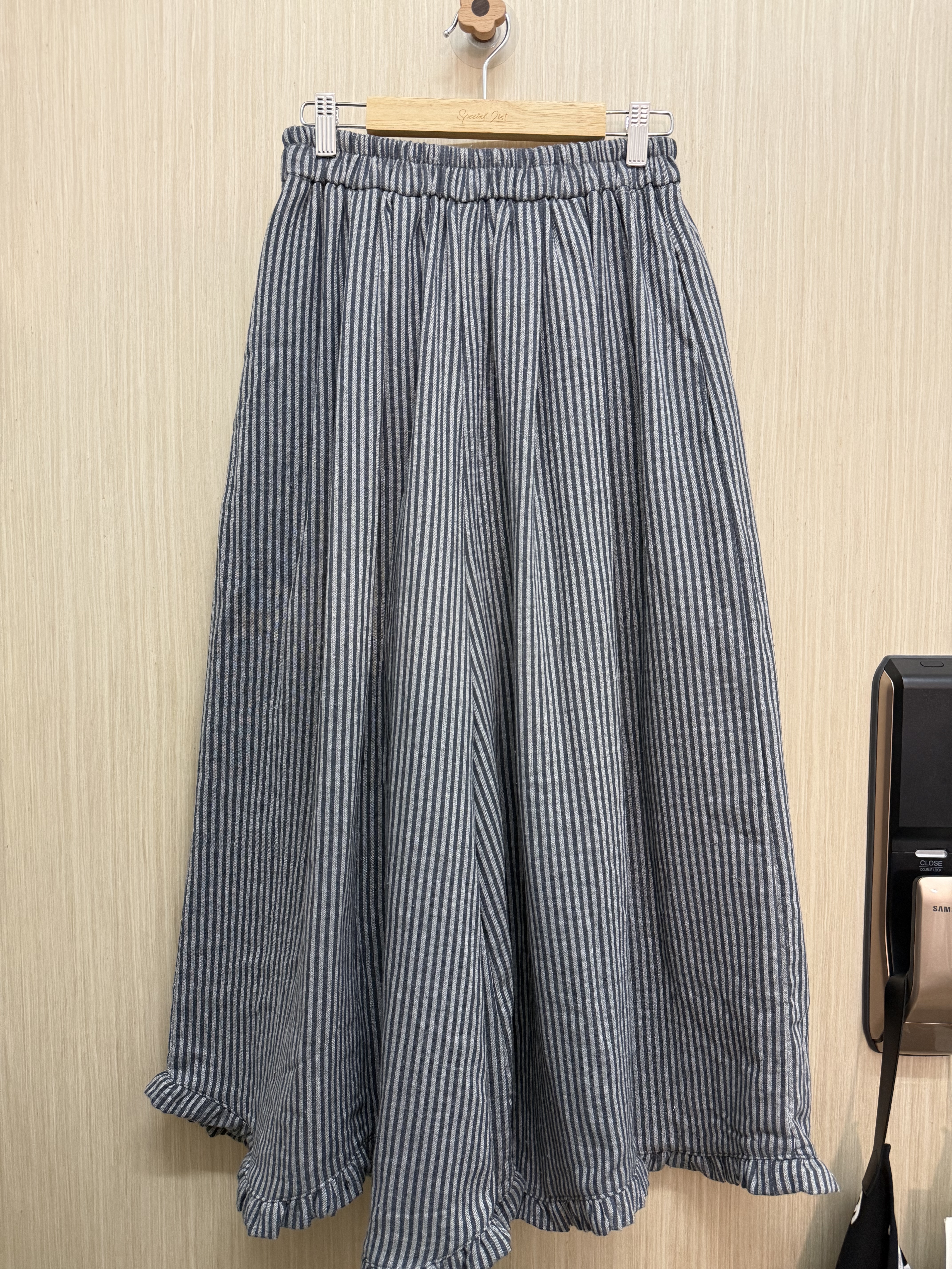 直間捲邊闊腳裙褲