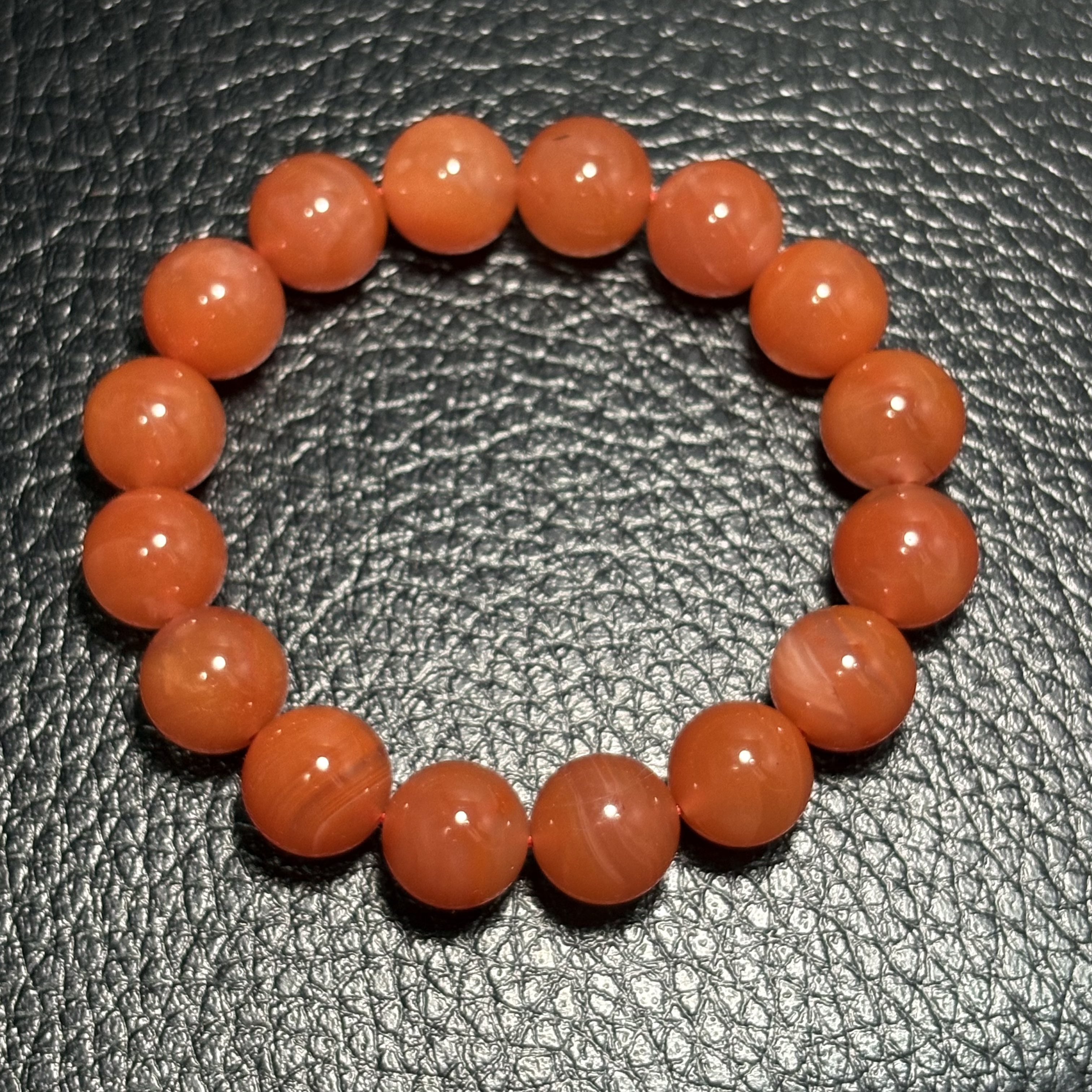 南紅瑪瑙手串 No.2701 丨規格：12.5mm珠16cm手圈