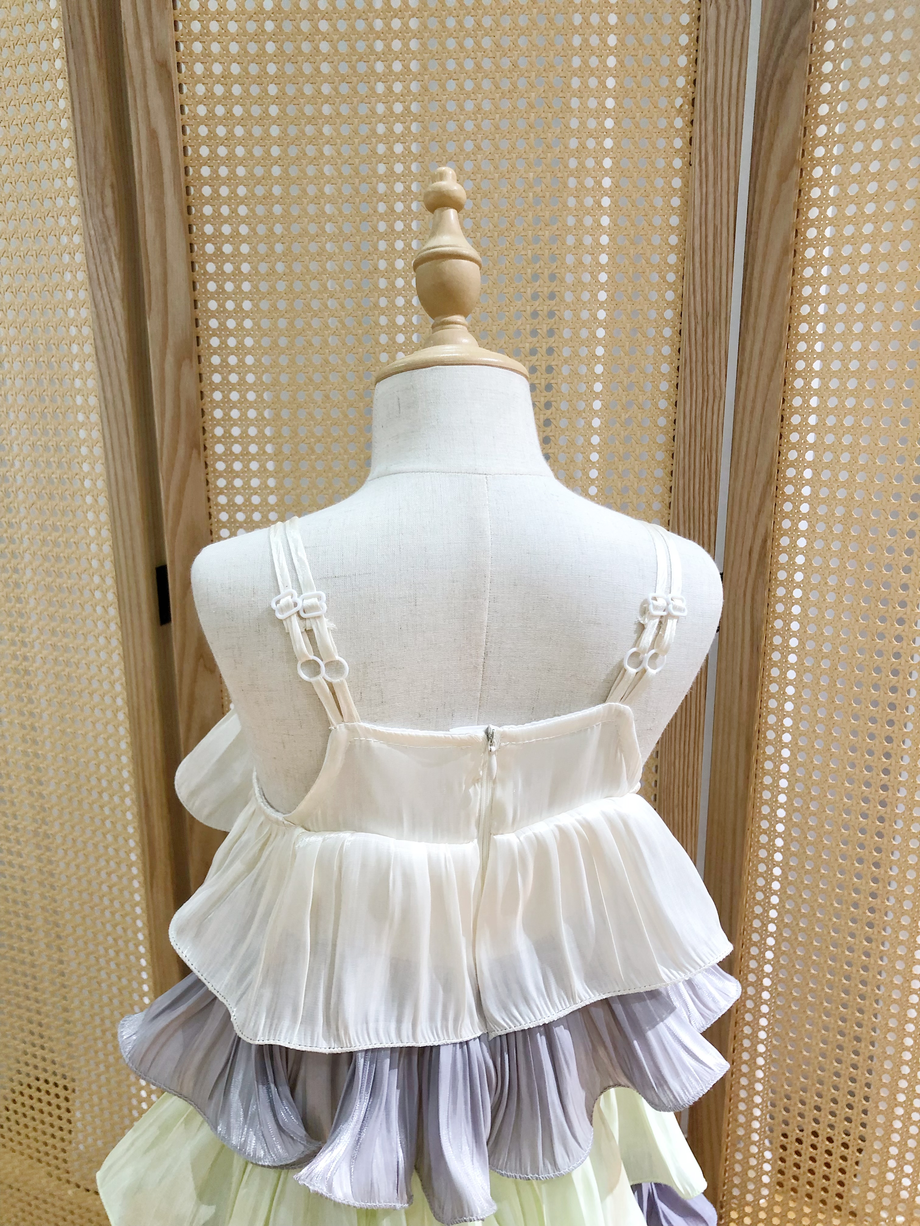 Colorful Tiered Ruffle Dress 