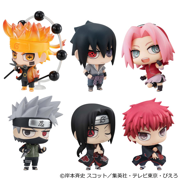 (預訂訂金 $200) (總價 $504) MegaHouse Chimi Mega Series 火影忍者疾風傳 NARUTO SHIPPUDEN Mascot Collection [1] (原盒6個) (行版) 