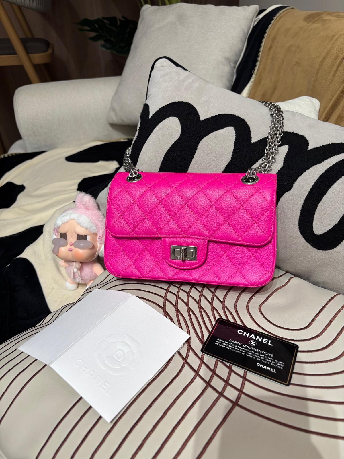 Chanel 2.55 mini calfskin 100%Authentic,98%new ✅收據✅28CARD✅dust bag✅box 
