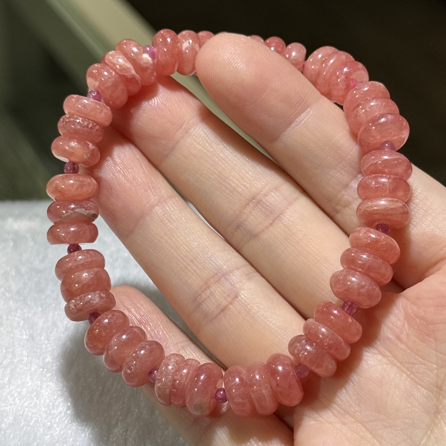 紅紋石盤珠手串 9 mm +/- (#02)