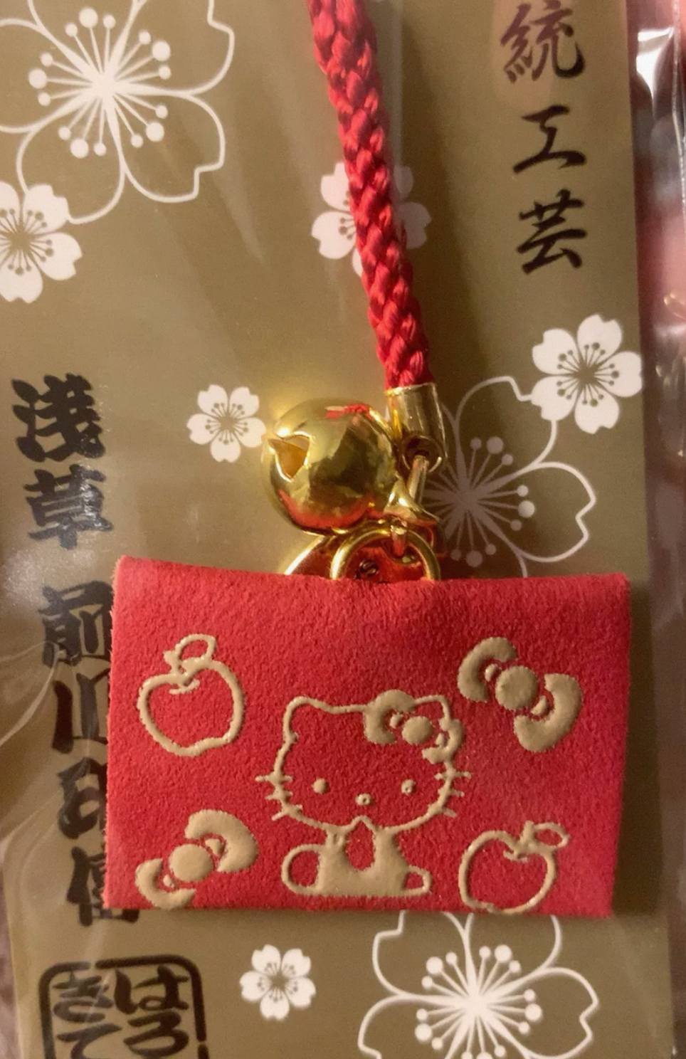 日本神社淺草寺 前川印傳 Hello kitty御守