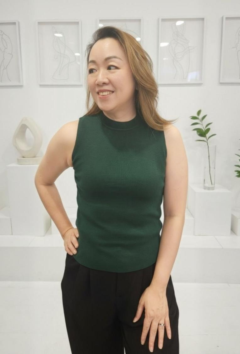 Sleeveless Ribbed Knit Tank