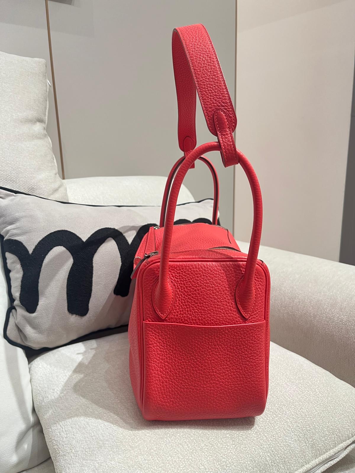 Hermes Lindy 26,STAMP T , rose jaipur,牛皮 100%Authentic ,98%new ✅內袋✅dust bag