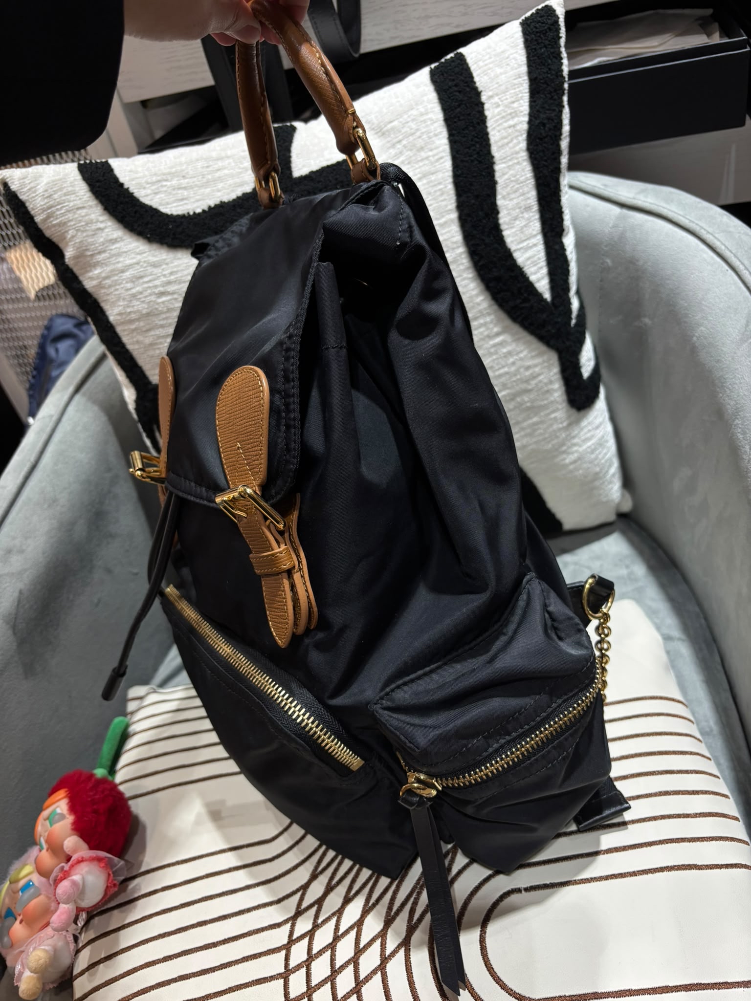 Burberry Nylon Backpack 100%Authentic, 98%New ✅Dust Bag