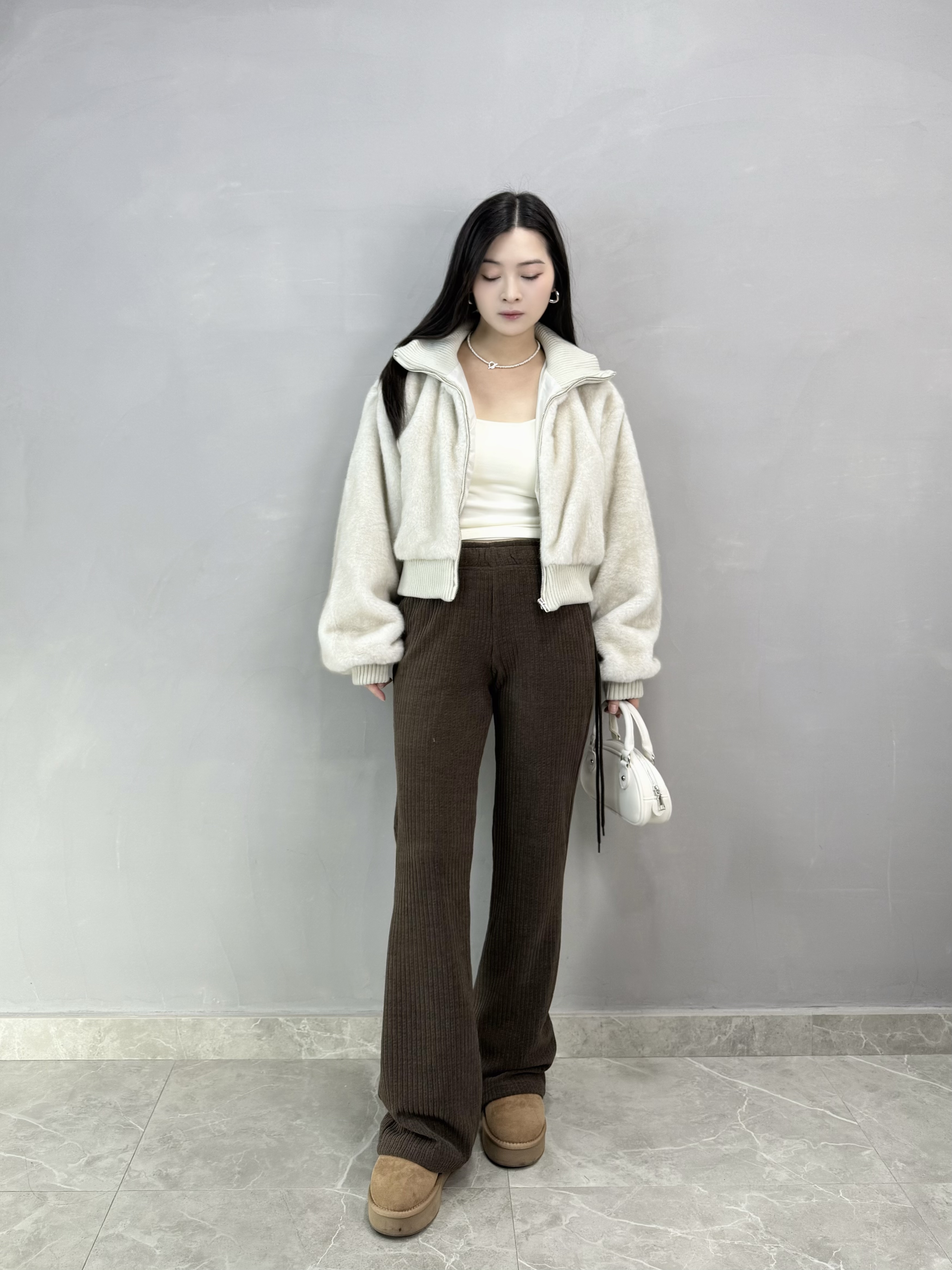 D63 側綁燈芯絨喇叭褲