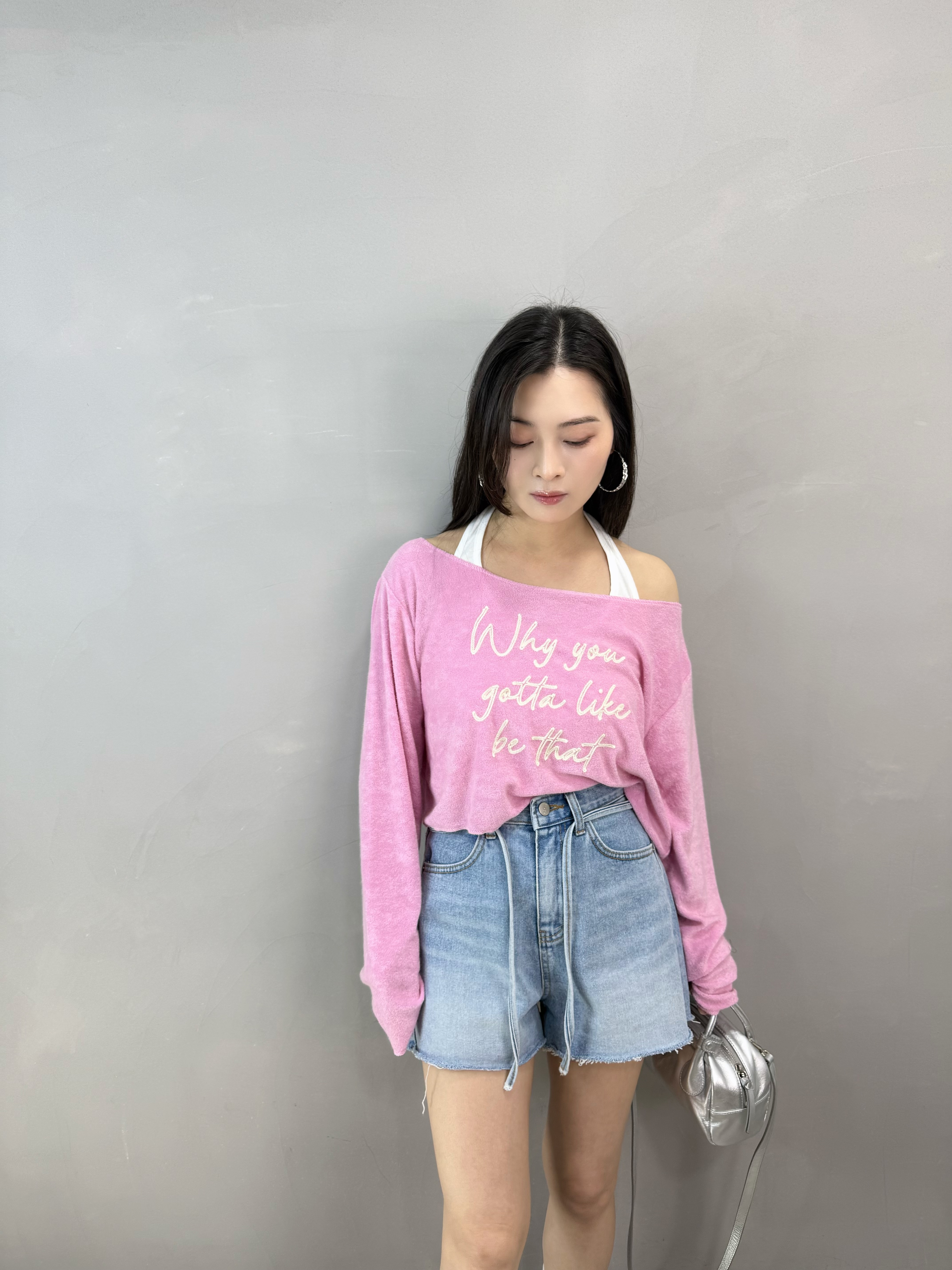 H82 刺繡毛巾Tee+背心Set 