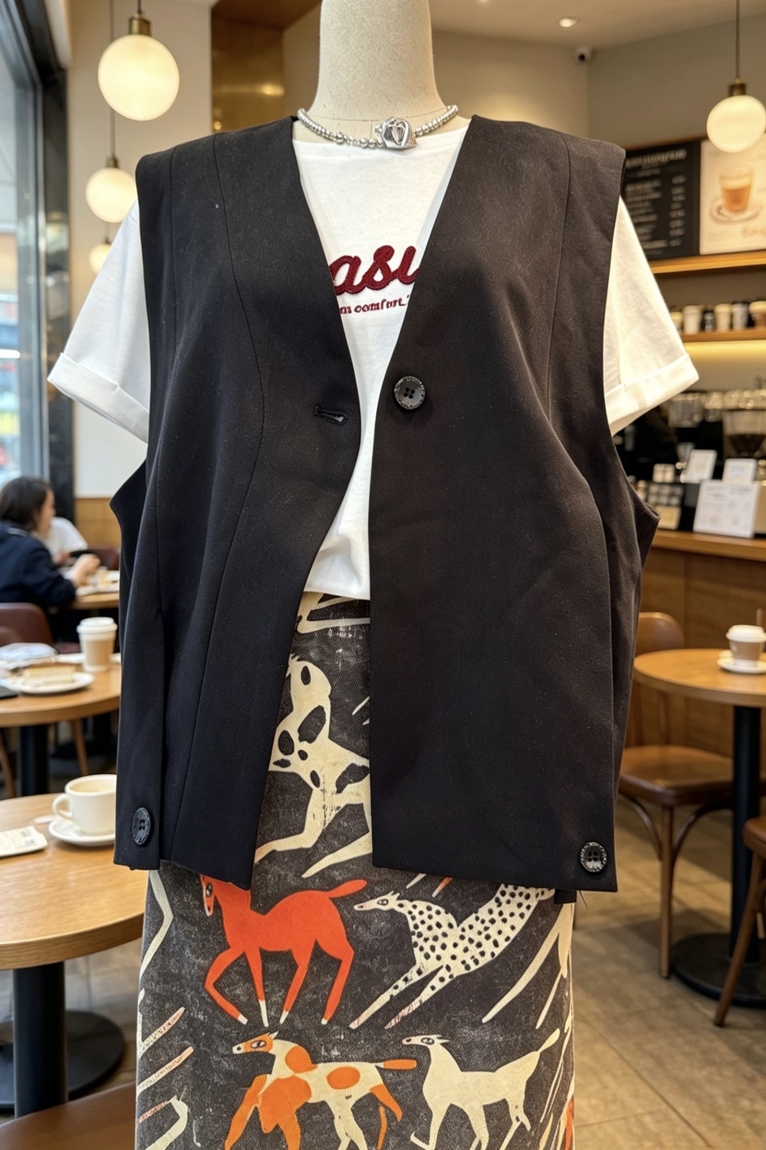 型款開叉西裝馬甲