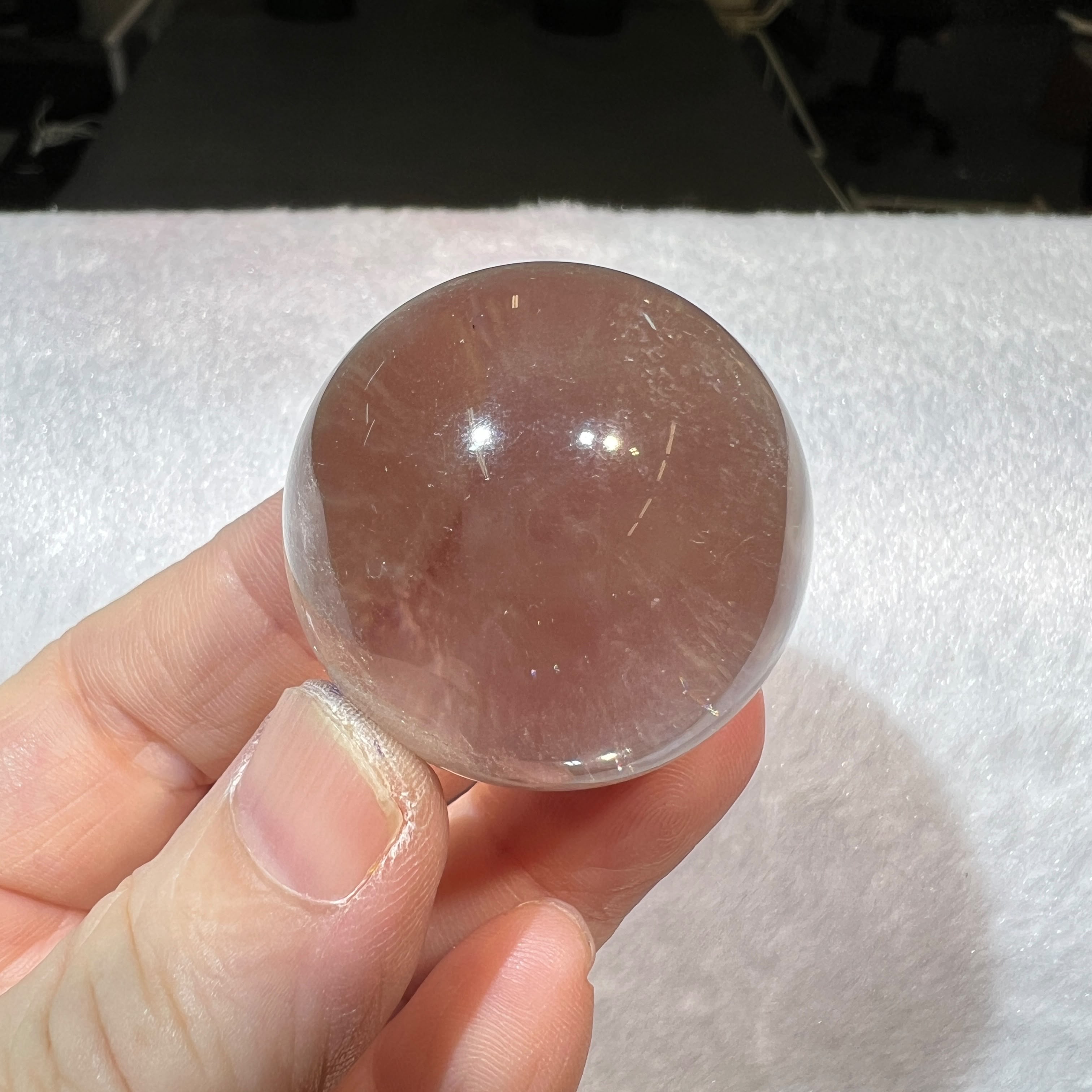 白水晶球 3.3cm+/- (不連座)#CA0065