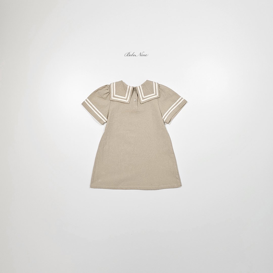 ☀️預訂 韓國直送☀️🇰🇷Bebenine三色海洋風水手領短袖連身裙