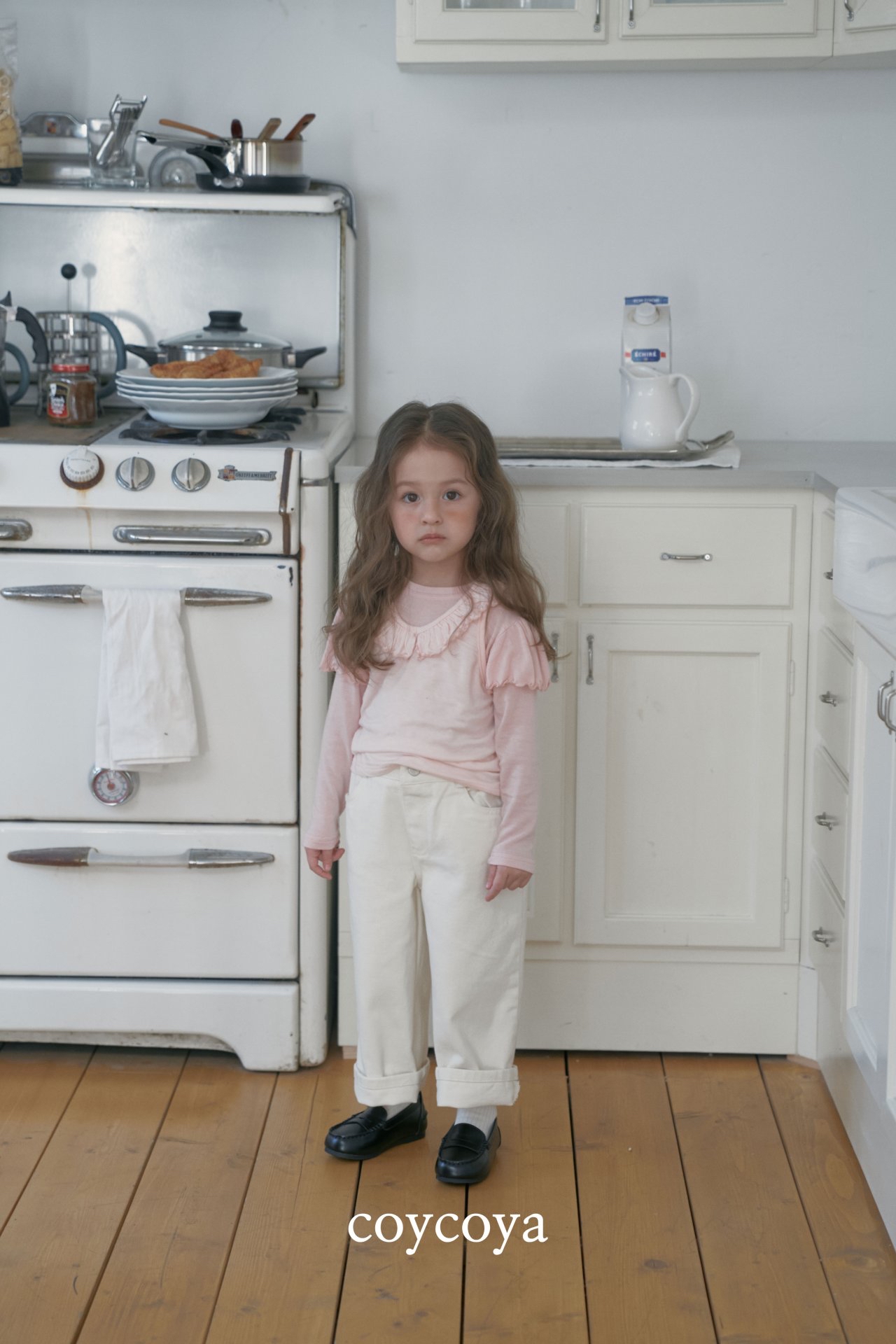 🌸預訂 韓國直送🌸🇰🇷COYCOYA兩色彈性翼形褶皺長袖上衣