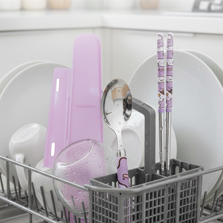 【預訂】韓國直送 Pokemon 寶可夢 百變怪 不鏽鋼餐具連收納盒3件套