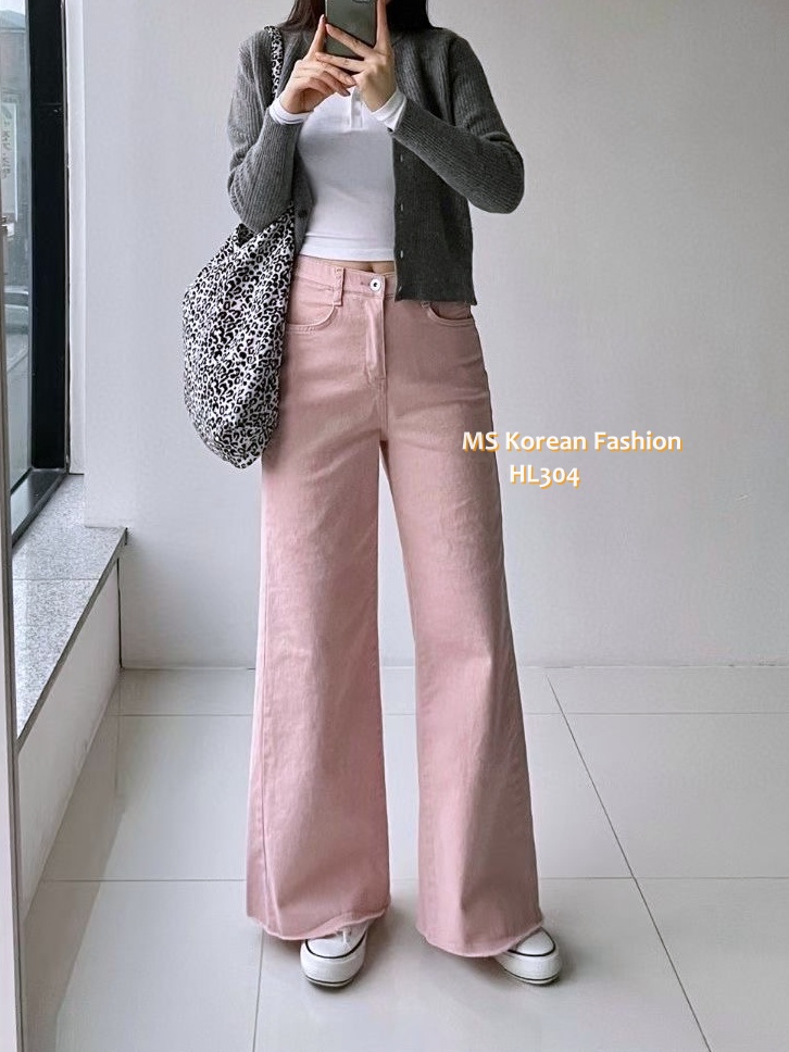 HL304 韓國🌼Howluk春版彈力棉闊筒褲