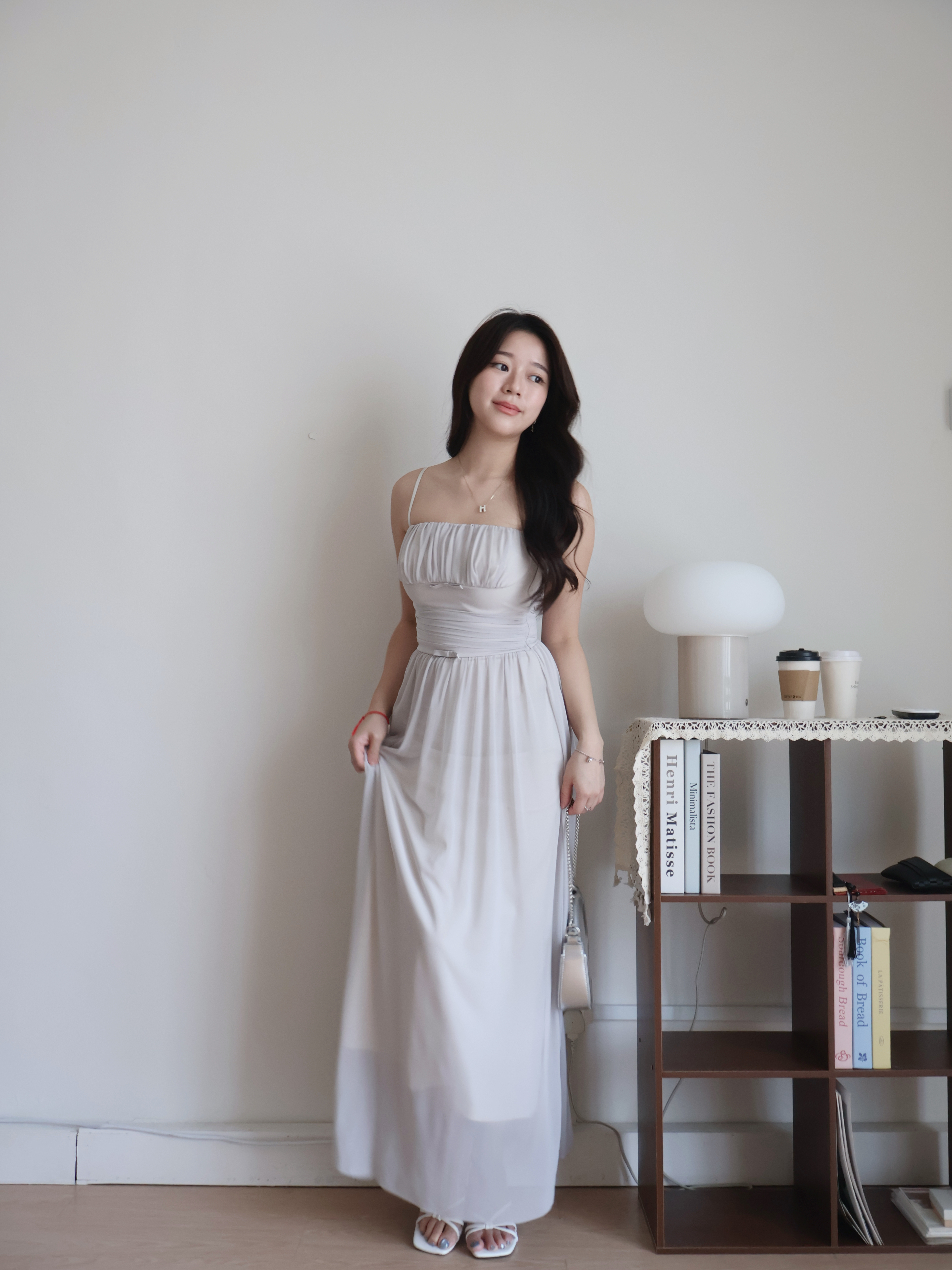 Bruna Maxi Dress | Light Grey
