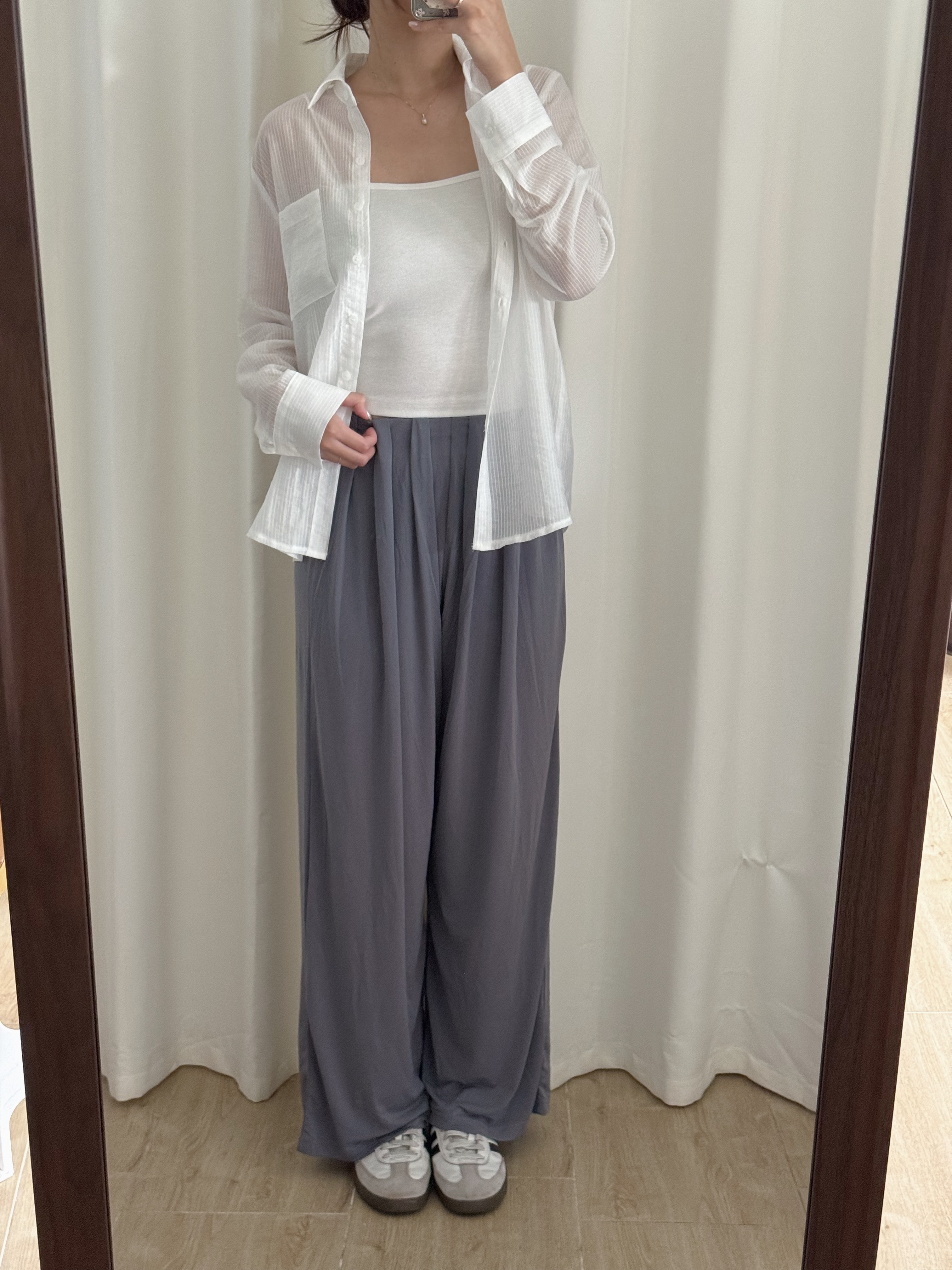 舒適天絲幼直紋襯衫(四色入)