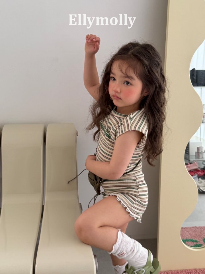 Ellymolly | Stripe pants (Green size 7(100-110)