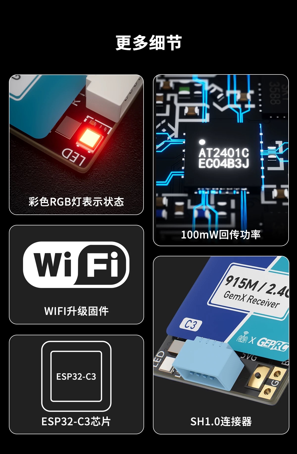 GEPRC ELRS 915M/2.4G C3 GemX FPV RX 