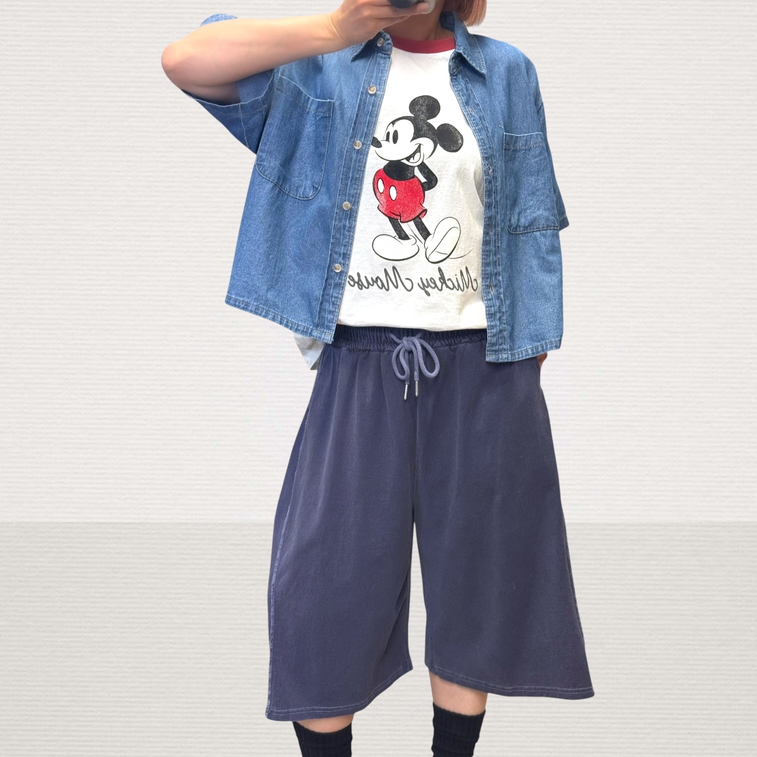 221223 Mickey 領拼色Tee