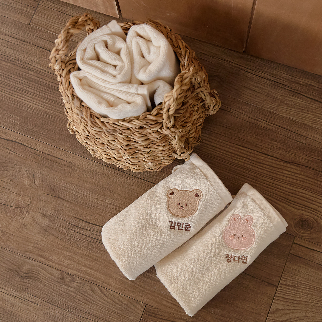 DOTTODOT 有機棉掛鉤毛巾 - 姓名訂製有機棉掛鉤毛巾