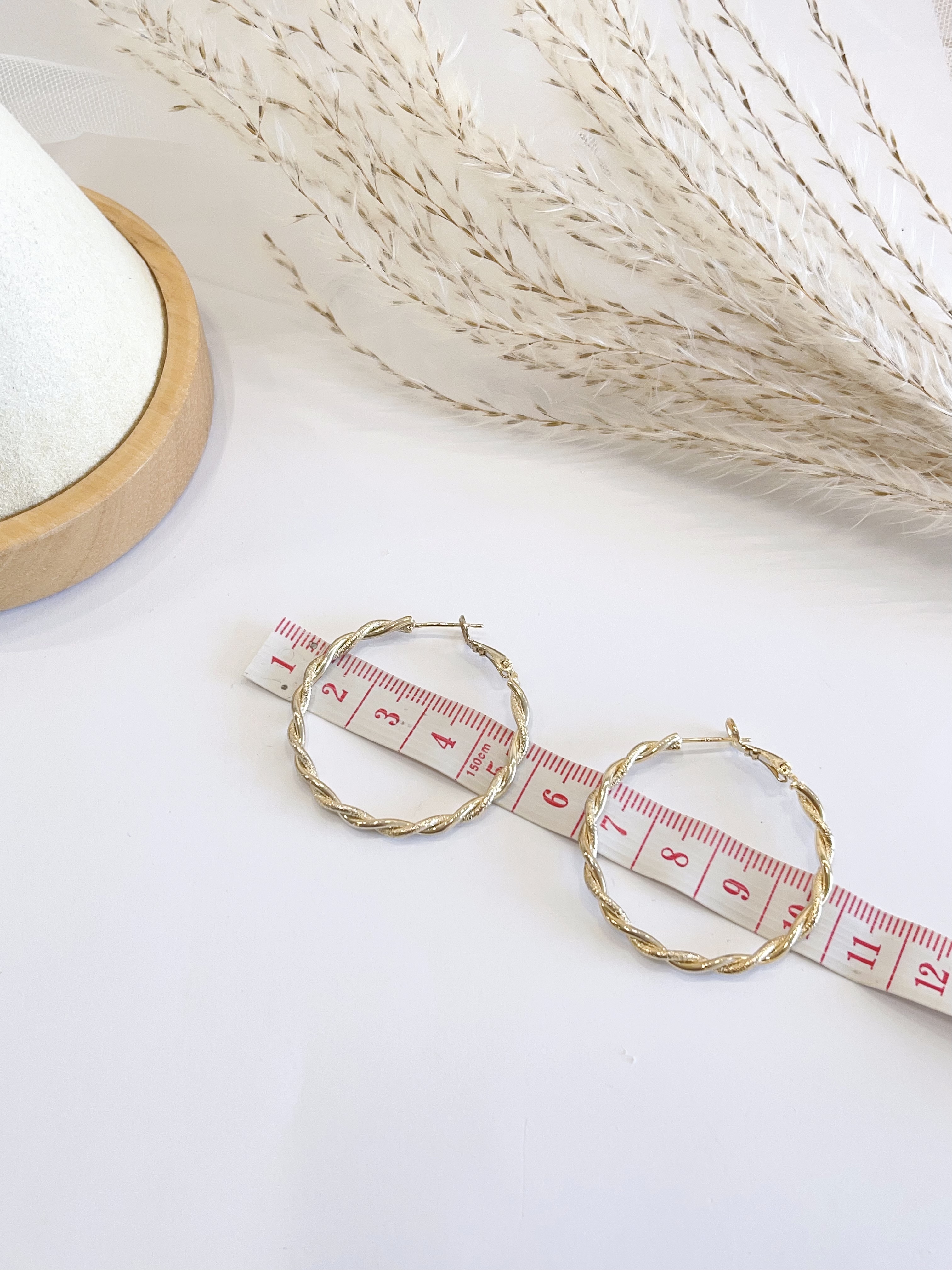 上班族必备麻花耳圈耳环