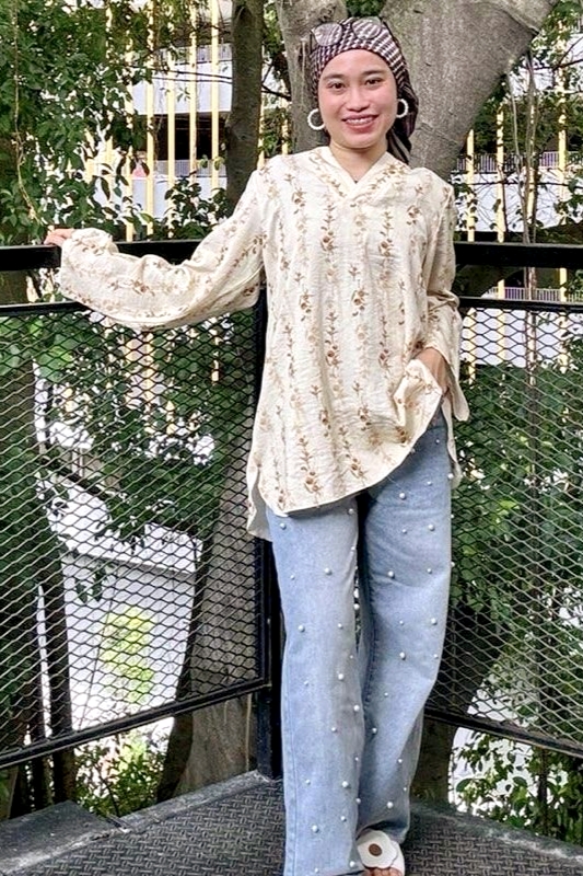 LINEN TOP - Peach Berry