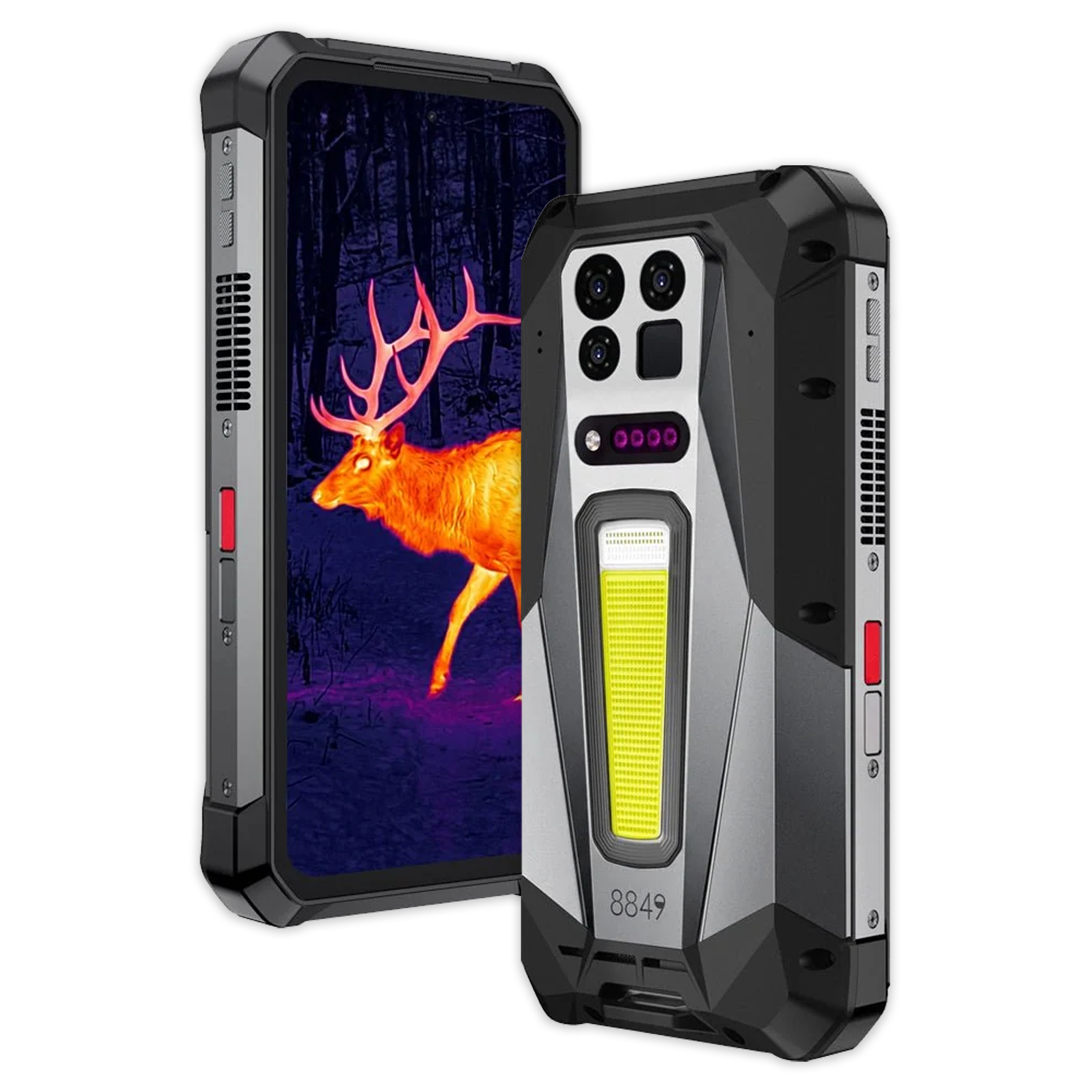 8849 / Unihertz TANK 5 Pro 5G | 6.73吋 AMOLED 120Hz 17600mAh 2K DLP投影儀 FLIR Lepton 3.1R 熱感 夜視 雷射測距 露營燈 警示燈 WiFi7 USB3.2 雙頻GPS eSim 三防 投影手機