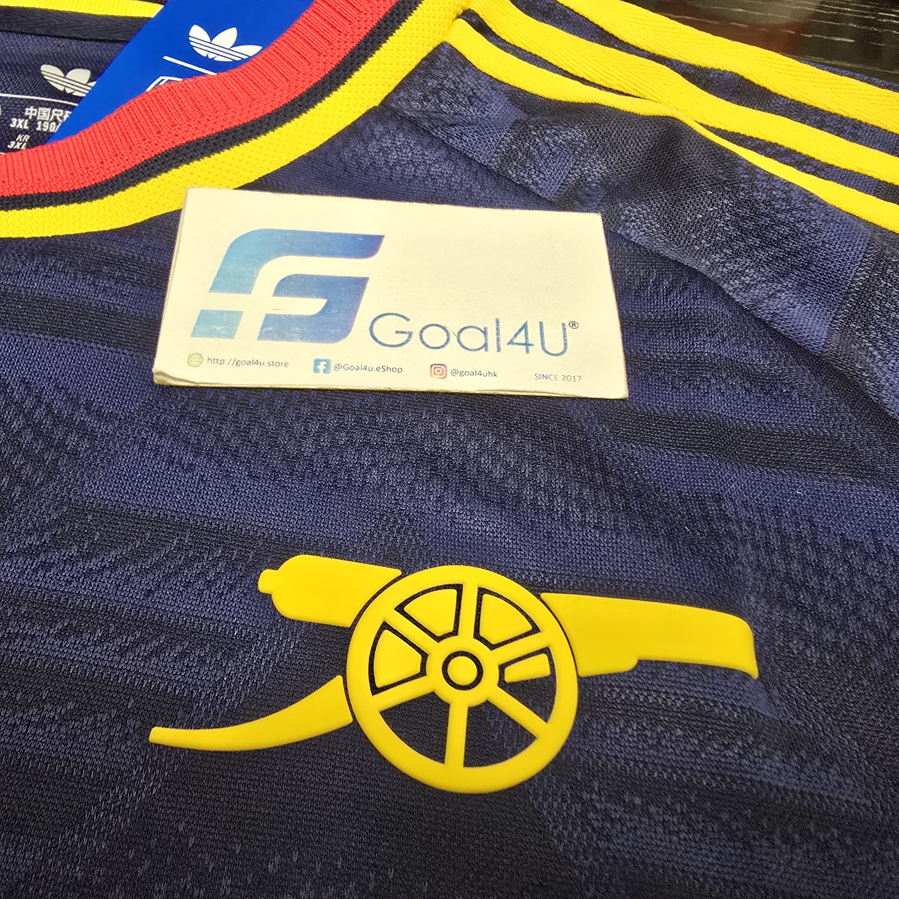 🍌重溫經典香蕉傳奇 Adidas Arsenal 阿仙奴 2026-27 作客 Authentic 球員版球衣 (可加印字章) JZ3161