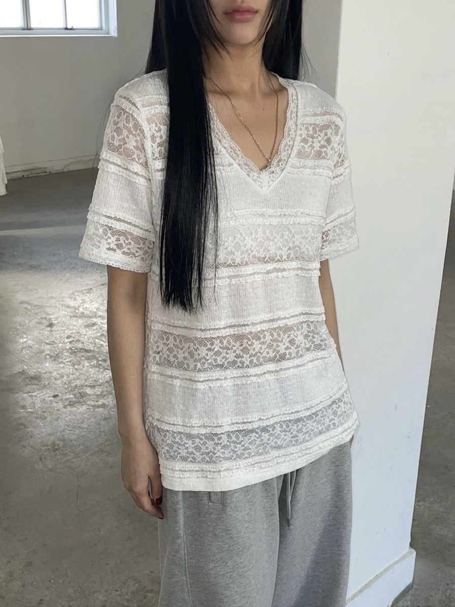 V 領Lace Top 