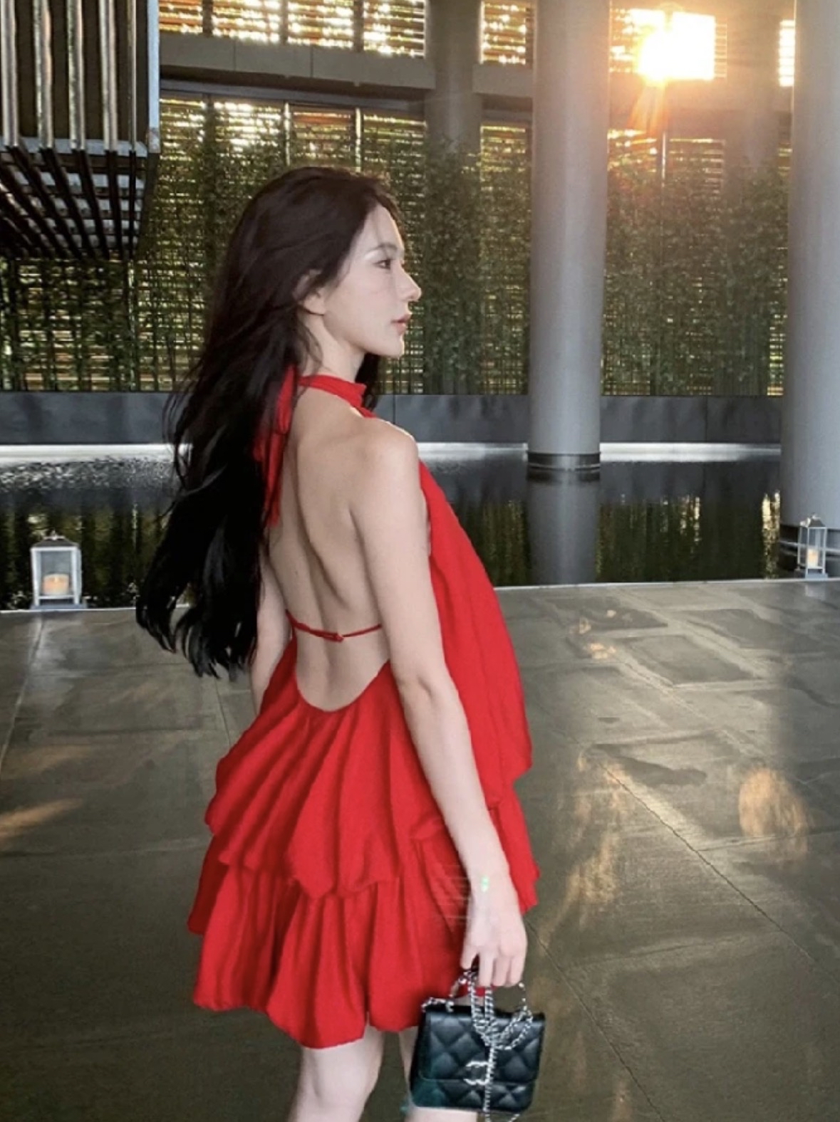 DR441辣妹露背挂脖