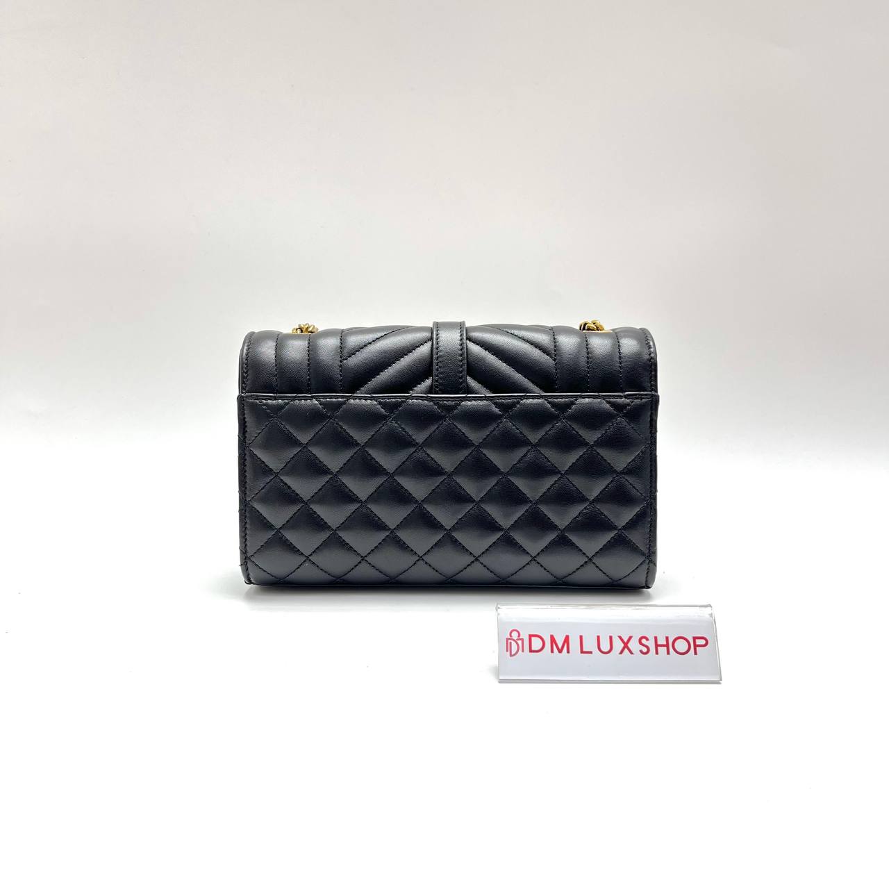 YSL Envelope Sling Bag Black Lambskin Small GHW
