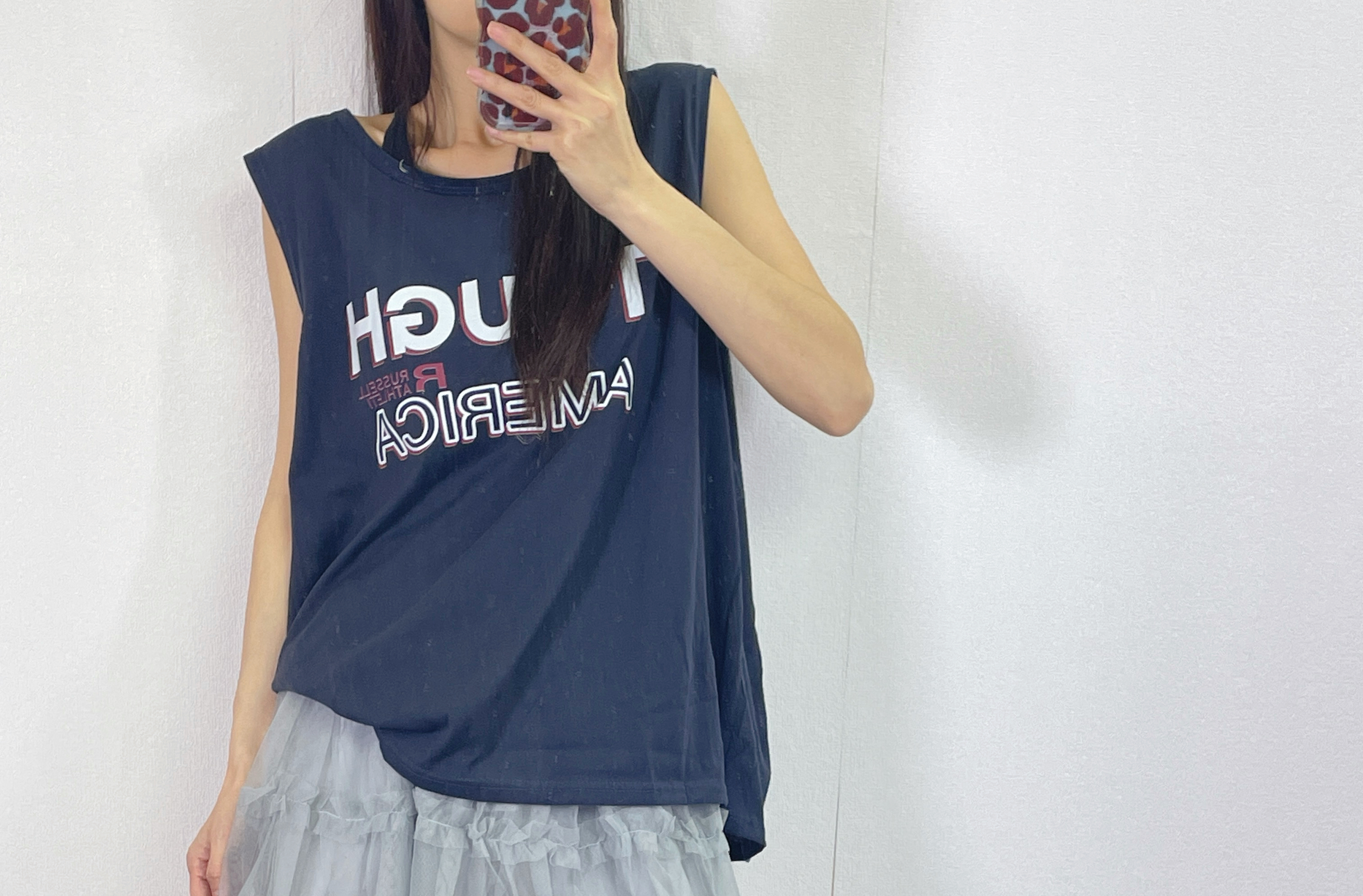 K5557 棉料印字鬆身背心