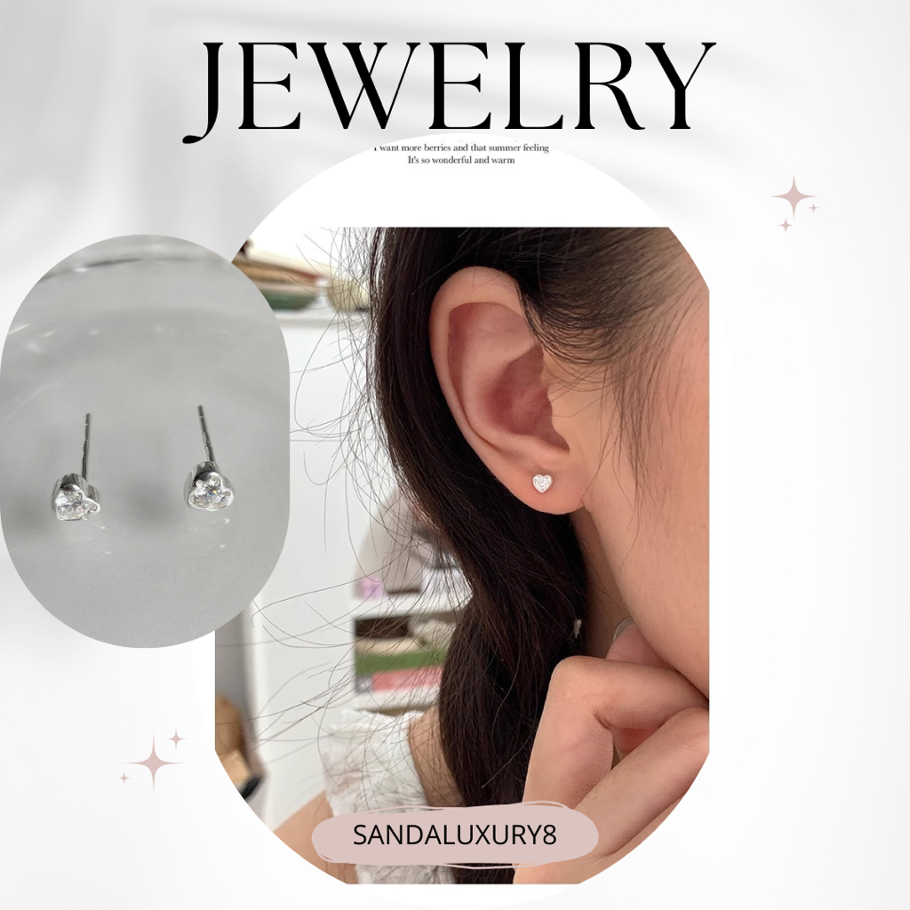 Heart Shaped Ear Studs