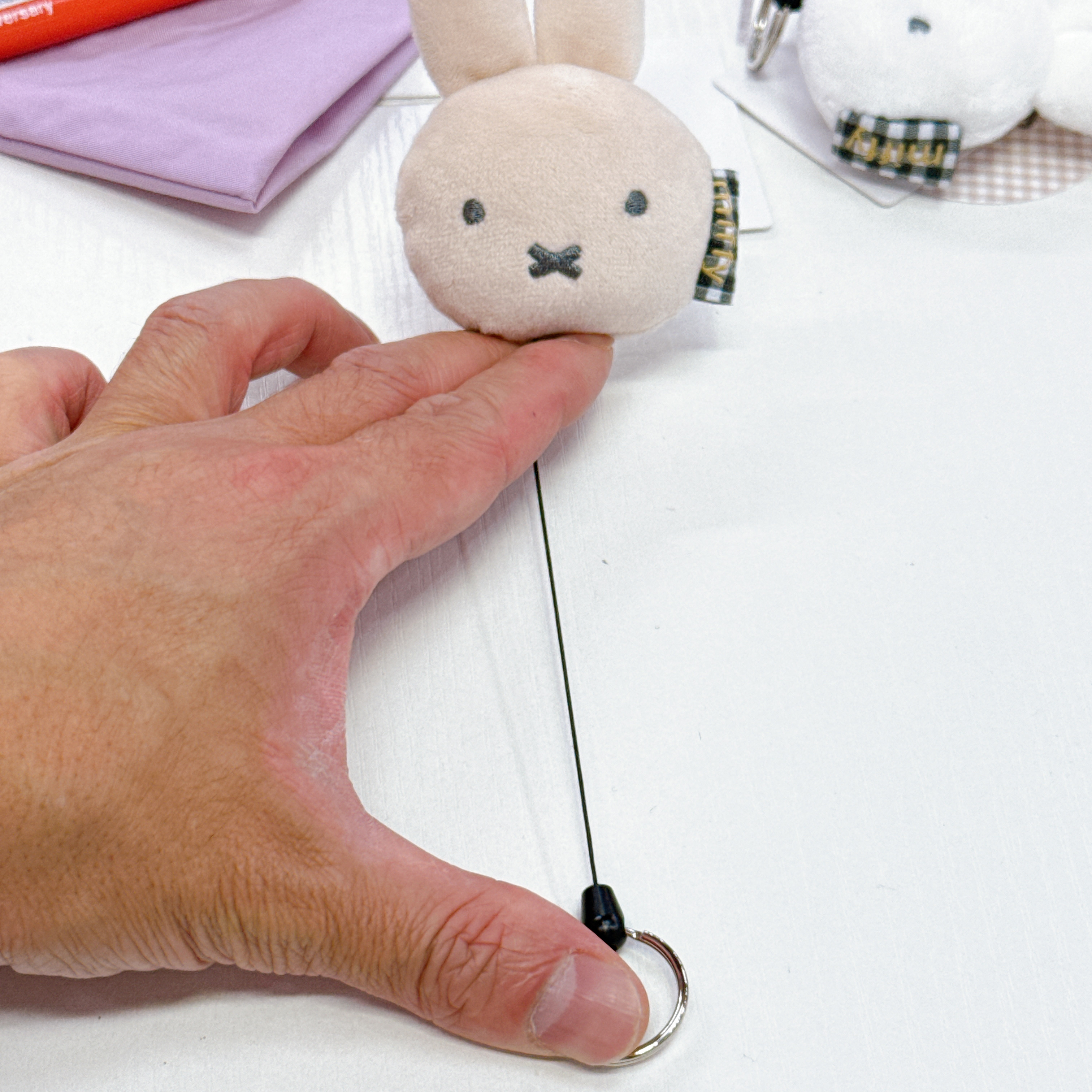 日本版Miffy公仔頭掛飾伸縮扣