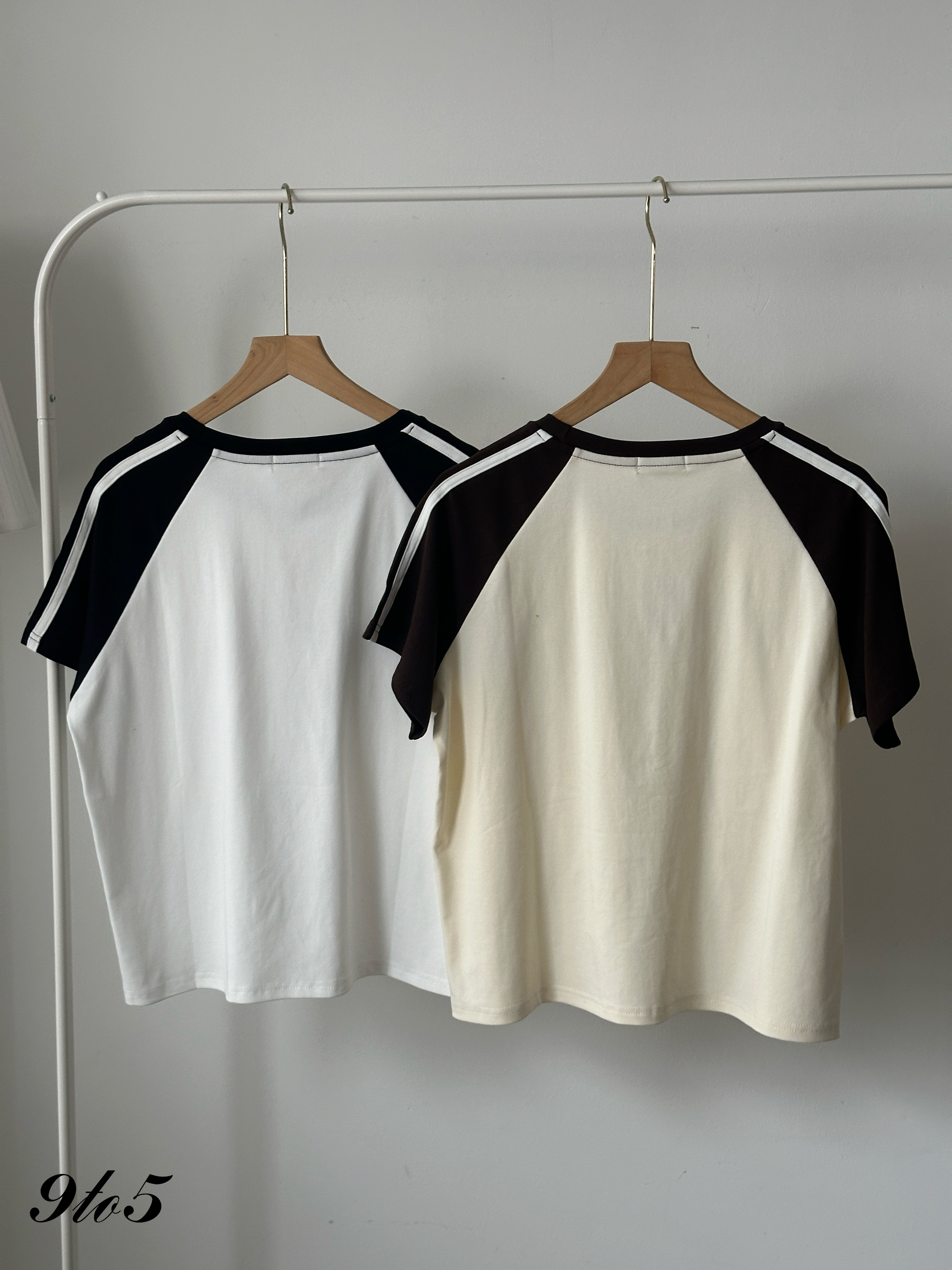 T4227 Contrast Raglan Sleeve Tee - 5 Colors 