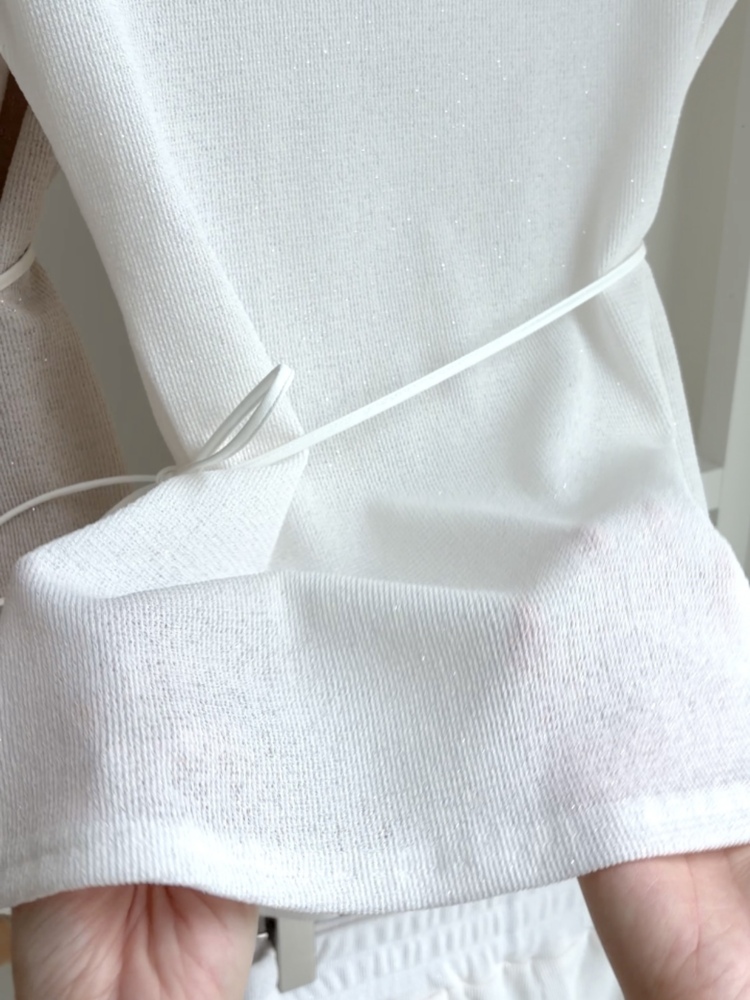 Elysian Boat Neck Belted Set (White)