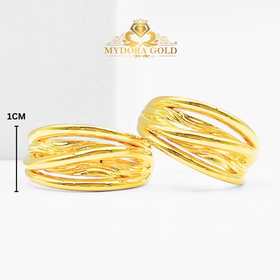 MYDORA Cincin Nabila Wave Full Gold (5G) l 916/22K
