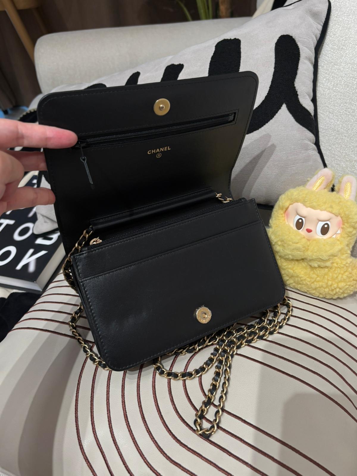 Chanel Boy Wallet On Chain woc 100%Authentic, 90%New ✅26Card✅Dust bag